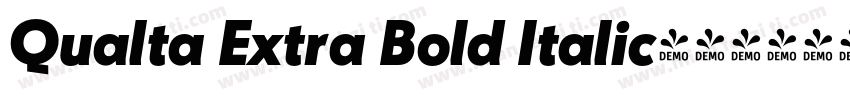 Qualta Extra Bold Italic字体转换